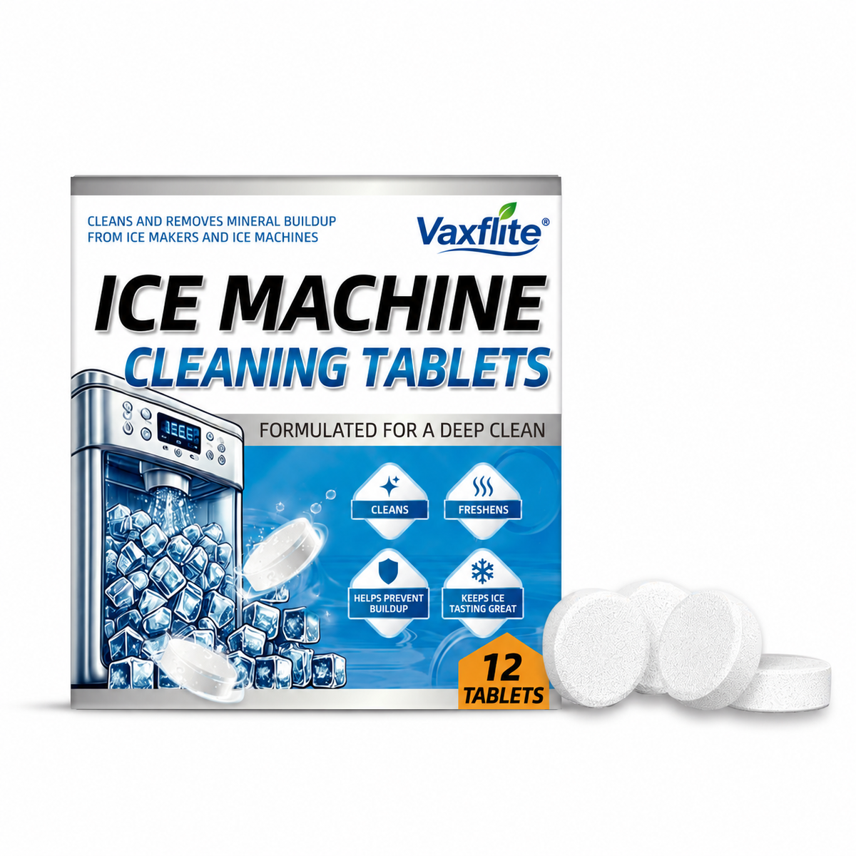🧊 Ice Machine Cleaner ✨ Fresh, Clean Ice– 12 Tablets