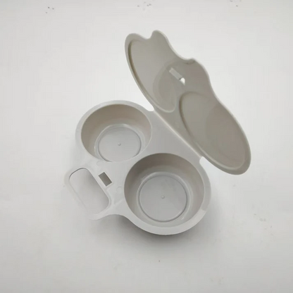 🥚QIAWI Microwave Egg Poacher – Cook 2 Eggs in Minutes! Dual-Cavity, Nonstick & Easy Clean 🍳