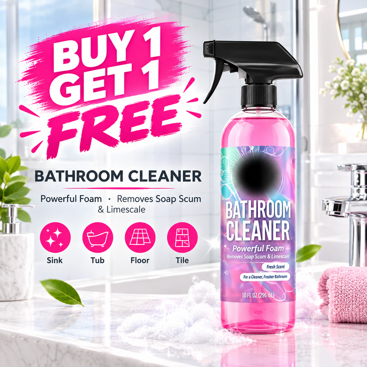 💧 Nexisify Bathroom Deep Clean Spray – Powerful Care for a Fresh, Spotless Finish ✨