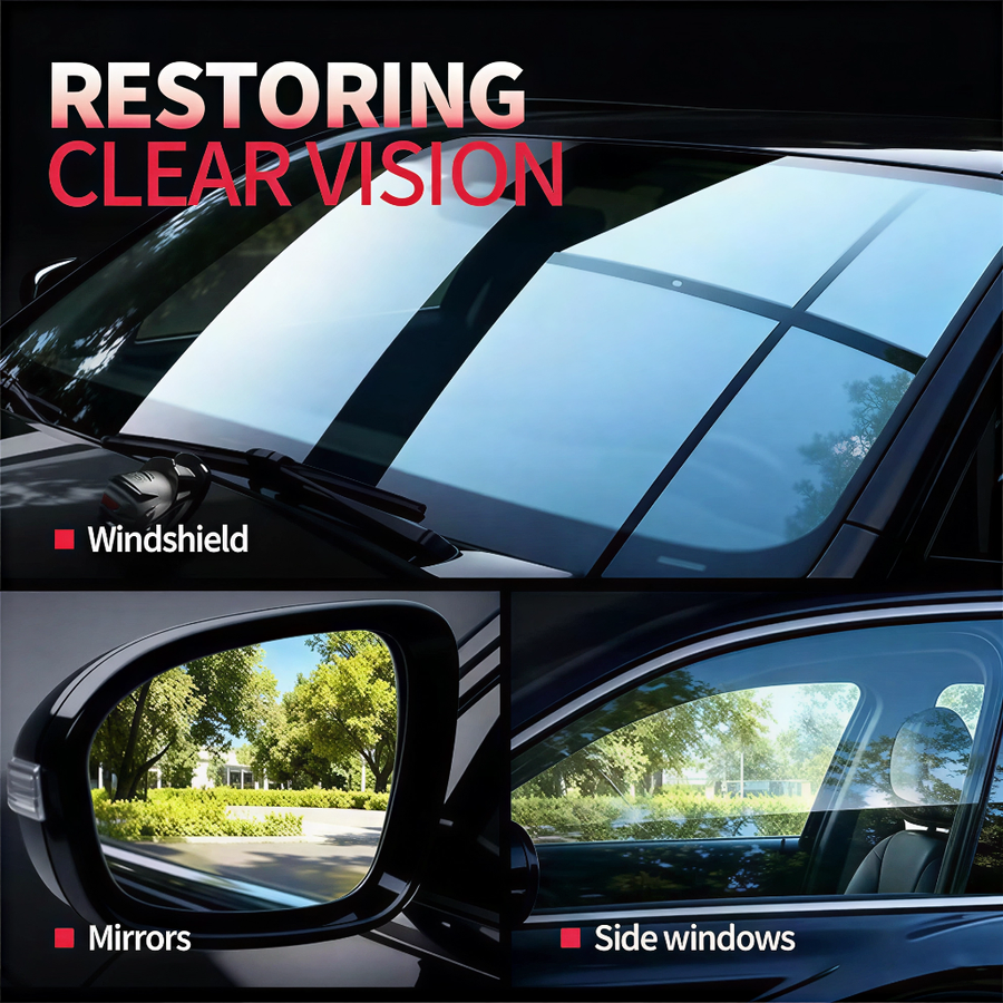 Exterior windshield mirrors and side windows