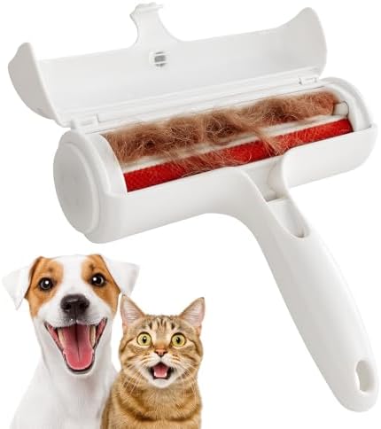🐶🐱QIAWI Pet Hair Remover Roller 🐾 Self-Cleaning Fur Cleaner for Sofa & Clothes ✨