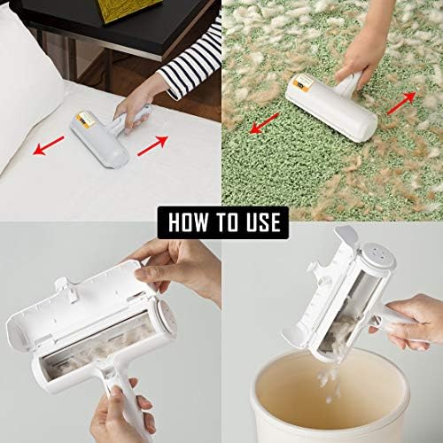 🐶🐱QIAWI Pet Hair Remover Roller 🐾 Self-Cleaning Fur Cleaner for Sofa & Clothes ✨