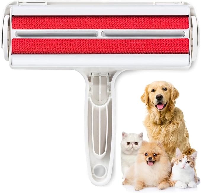 Reusable pet hair remover roller for dog and cat hair