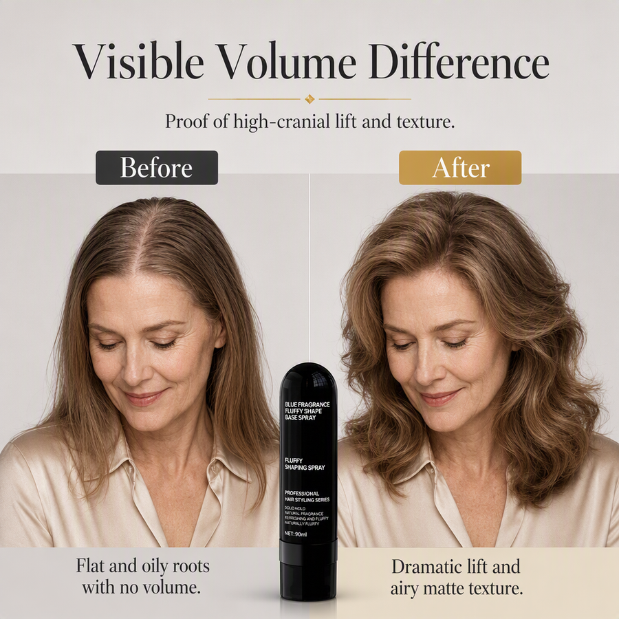 Root lift styling before and after