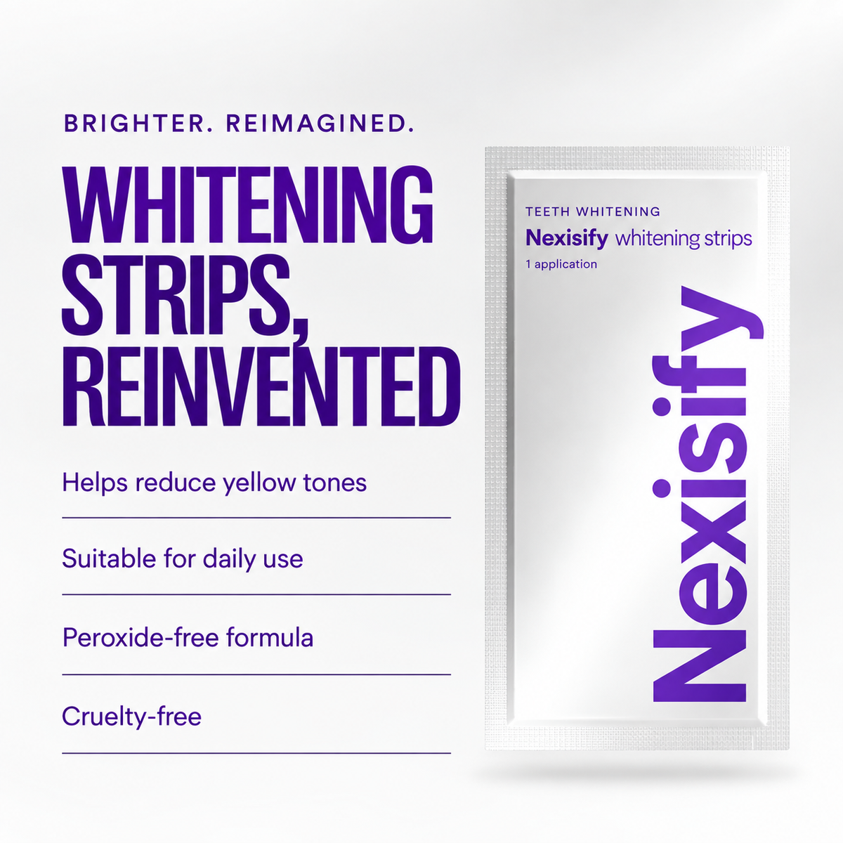 Nexisify Purple Whitening Strips product features