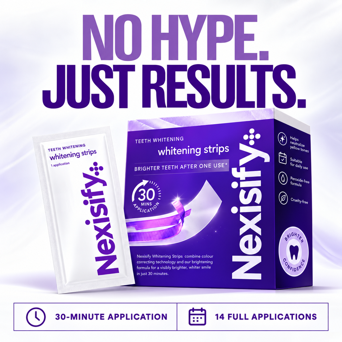 💜 NEXISIFY PURPLE WHITENING STRIPS ✨ 28 Strips | 14 Treatments