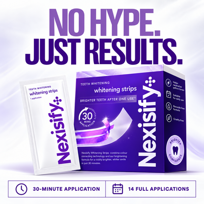 💜 NEXISIFY PURPLE WHITENING STRIPS ✨ 28 Strips | 14 Treatments