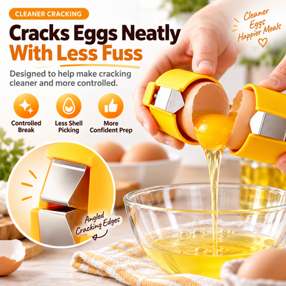 🥚 Easy Egg Cracker & Yolk Separator – Perfect Eggs in Seconds! ⚡ Easy Peeling, No Mess, No Hassle 🙌