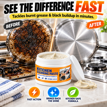 🧽 QIAWI Multi-Purpose Kitchen Cleaning Paste – Powerful Grease & Stain Remover✨