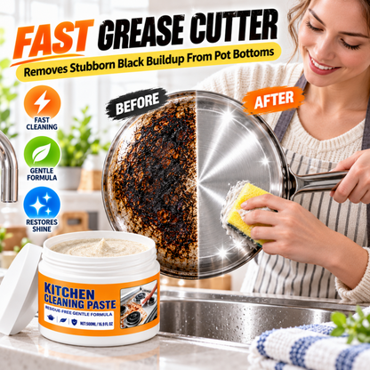 🧽 QIAWI Multi-Purpose Kitchen Cleaning Paste – Powerful Grease & Stain Remover✨