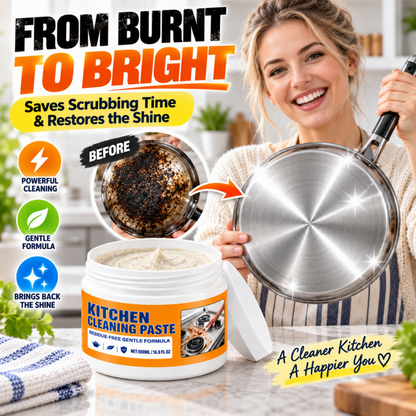 🧽 QIAWI Multi-Purpose Kitchen Cleaning Paste – Powerful Grease & Stain Remover✨
