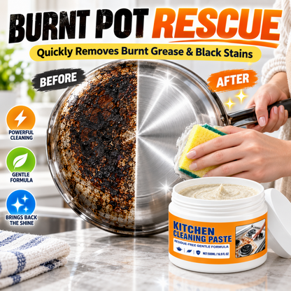 🧽 QIAWI Multi-Purpose Kitchen Cleaning Paste – Powerful Grease & Stain Remover✨