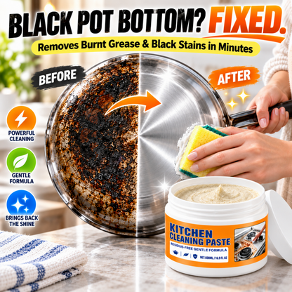 🧽 QIAWI Multi-Purpose Kitchen Cleaning Paste – Powerful Grease & Stain Remover✨
