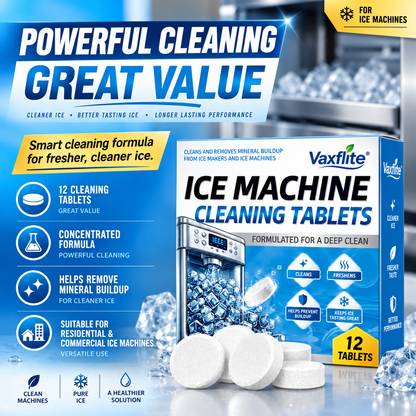 🧊 Ice Machine Cleaner ✨ Fresh, Clean Ice– 12 Tablets